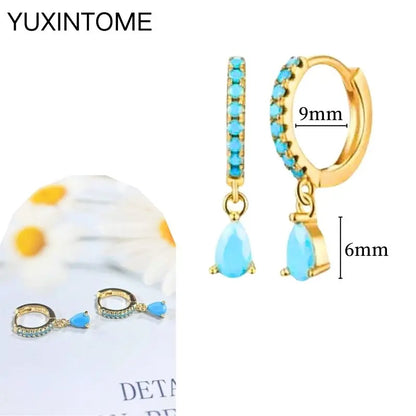 Turquoise Silver Earrings - Cowboy Outpost