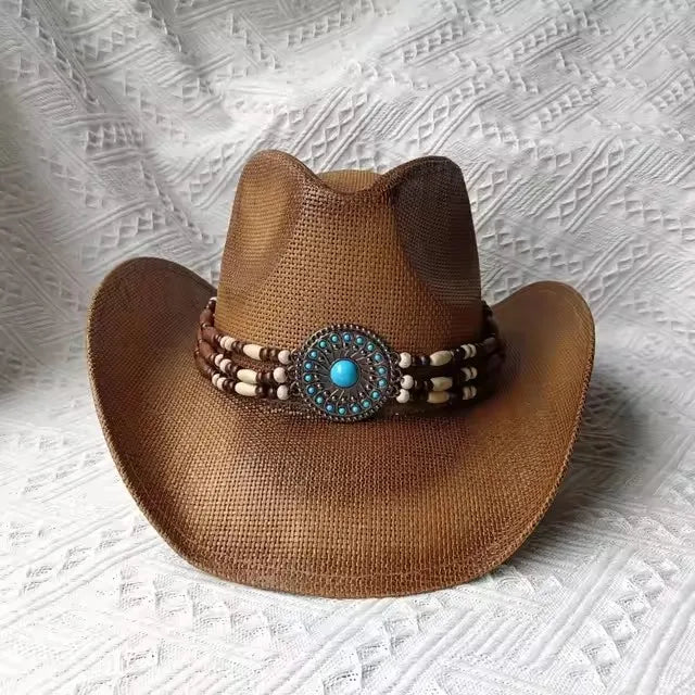 Straw Retro Cowboy Hat - 22 - Cowboy Outpost