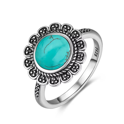 Turquoise Sterling Ring - R2444TU - Cowboy Outpost