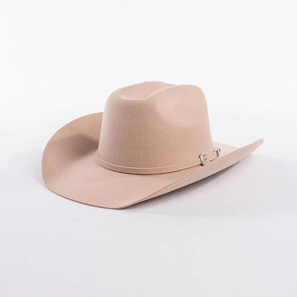 Felt Wide Brim Cowboy Hat - White - Cowboy Outpost