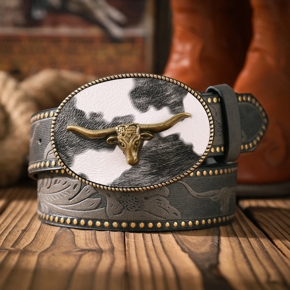Metal Belt - Black gold - black silver - Cowboy Outpost