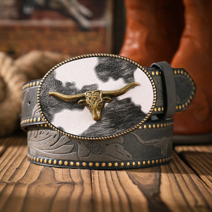Metal Belt - Black gold - black silver - Cowboy Outpost