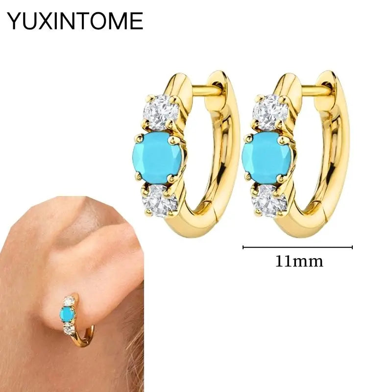 Turquoise Silver Earrings - Cowboy Outpost