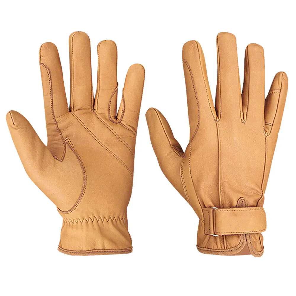 Leather Custom Gloves - YELLOW - Cowboy Outpost