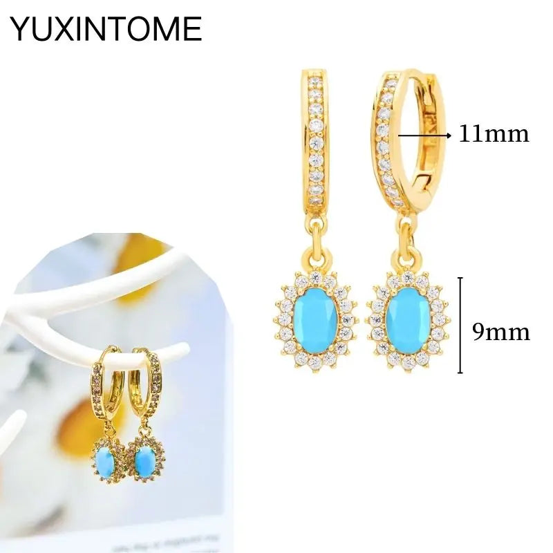 Turquoise Silver Earrings - Cowboy Outpost