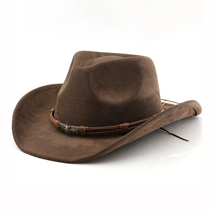 Suede Rolled Cowboy Hat - black - Cowboy Outpost