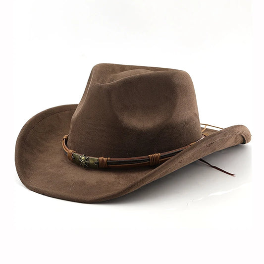 Suede Rolled Cowboy Hat - black - Cowboy Outpost
