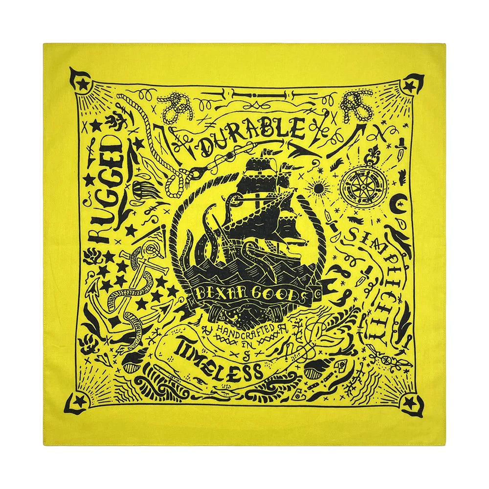 Cotton Nautical Bandana - Navy blue - Cowboy Outpost