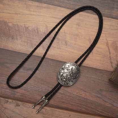 Leather Rechicgu Bolo Tie - Cowboy Outpost