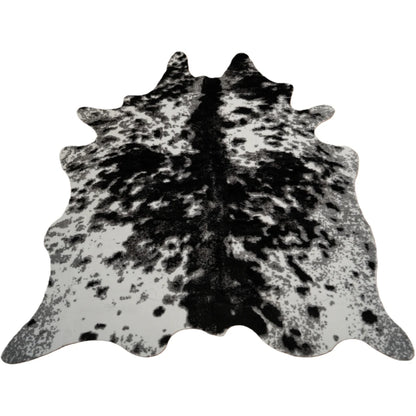 Faux Cowhide Rug - Black White Gray - Cowboy Outpost