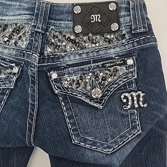 Embroidered Flare Jeans - 2 - Cowboy Outpost