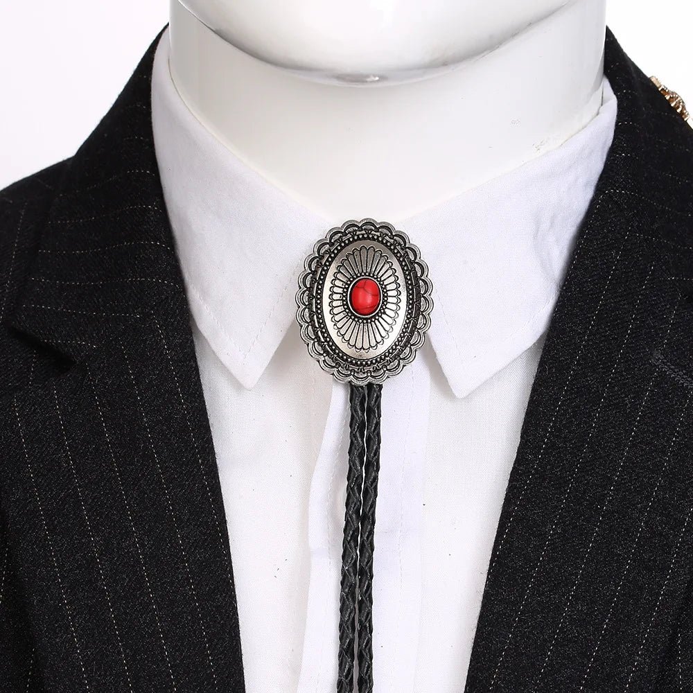 Turquoise Celtic Bolo Tie - 09 - Cowboy Outpost